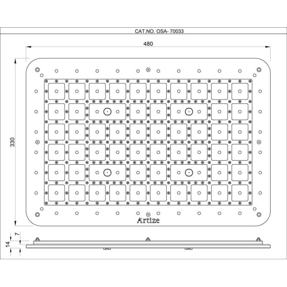 Rainjoy Lumos shower 480X330mm