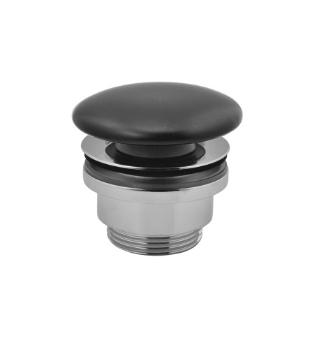 Waste Coupling With Black Matt Ceramic Cap