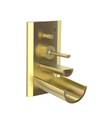 Exposed Part Kit of Joystick Concealed Divertor Consisting of built-in Bath Filler Gold Dust