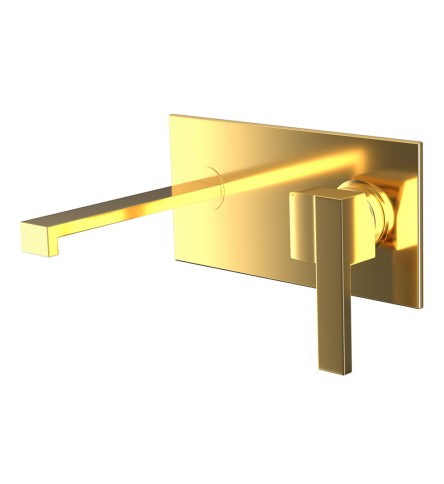 Single Lever Concealed Basin Mixer (Wall Mounted) Full Gold