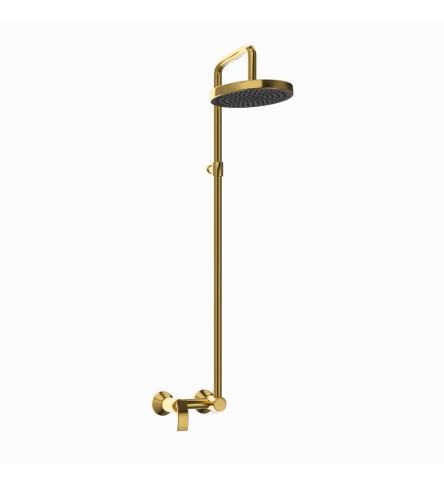 Single Lever Exposed Shower Mixer Full Gold