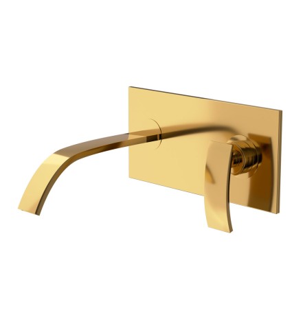 Single Lever Concealed Basin Mixer (Wall Mounted) Full Gold