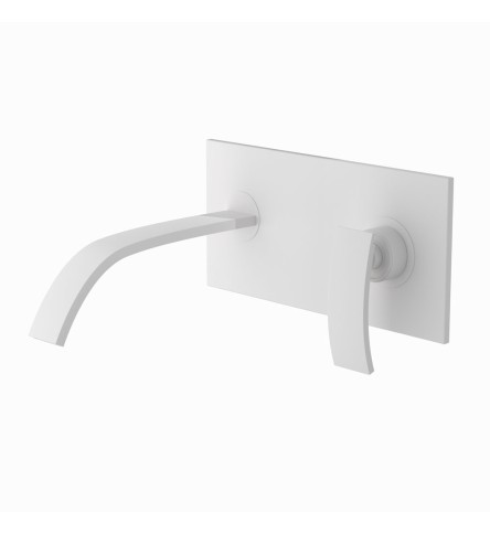 Single Lever Concealed Basin Mixer (Wall Mounted) White Matt