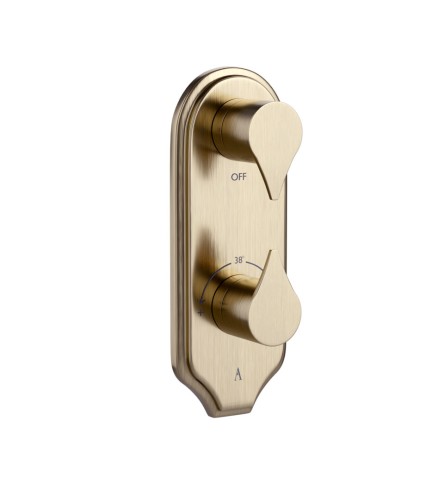 Concealed thermostat bath & shower mixer Gold Dust