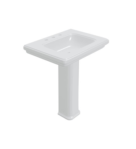 Wall hung basin with 3 tap hole