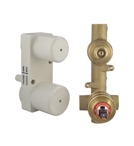 Concealed body for single lever diverter