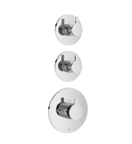 Exposed Part Kit of Thermostatic Shower Mixer with 5-Way Diverter