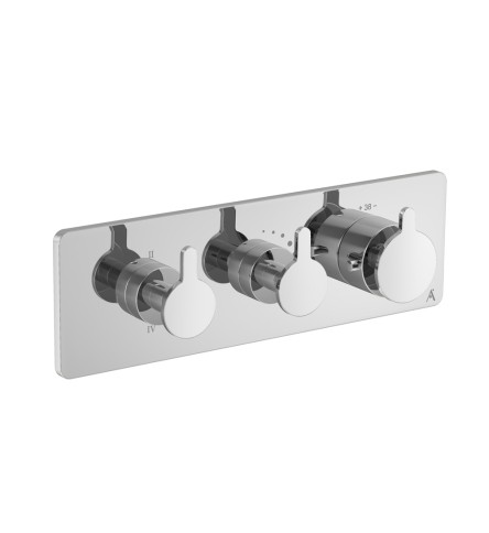 Exposed part kit of Thermostatic shower mixer with 4-way diverter
