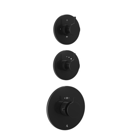 Exposed Part Kit of Thermostatic Shower Mixer with 4-Way Diverter