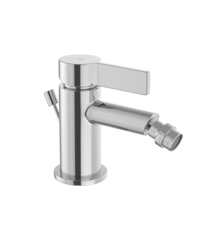 Single Lever 1-Hole Bidet Mixer with Popup Waste System