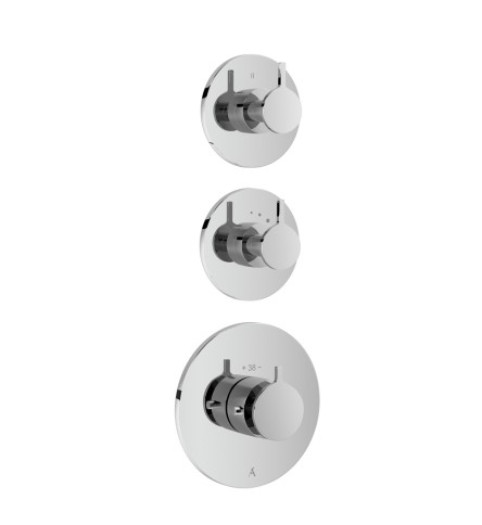 Exposed Part Kit of Thermostatic Shower Mixer with 3-Way Diverter
