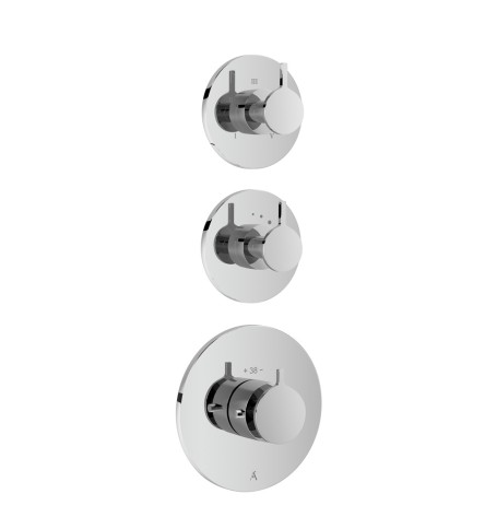 Exposed Part Kit of Thermostatic Shower Mixer with 5-Way Diverter