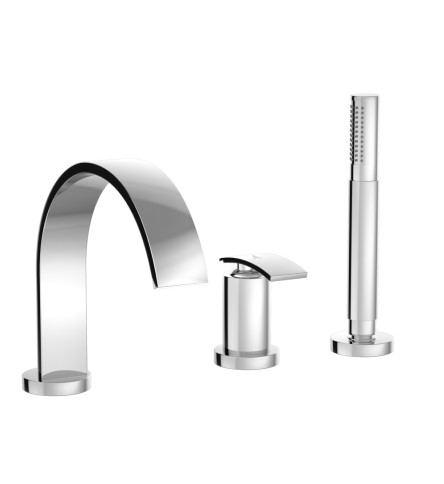 Single Lever 3 Hole Bath Tub Mixer