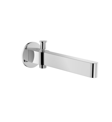 Bath Tub Spout with Button Attachment