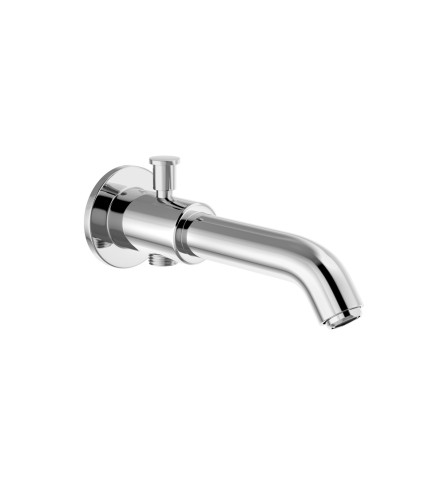 Bath Tub Spout with Button Attachment