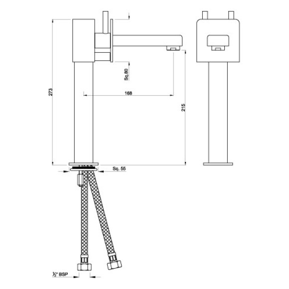 Tallboy Central Hole Basin Mixer
