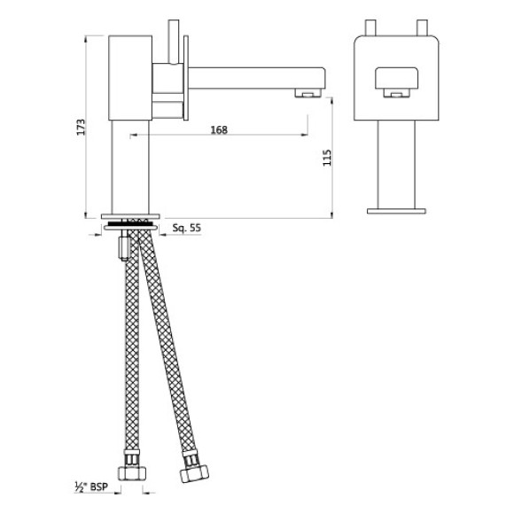 Central Hole Basin Mixer