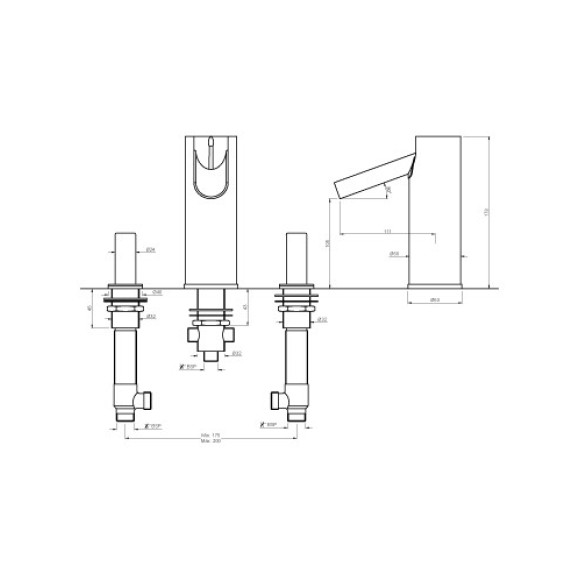 3-Hole Basin Mixer