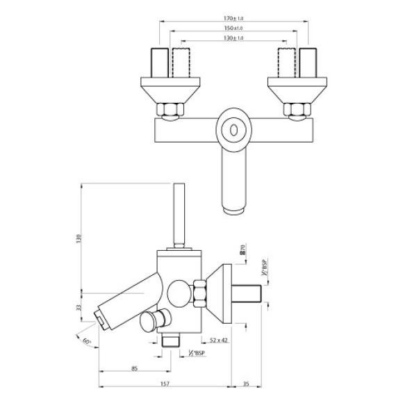 Joystick Wall Mixer