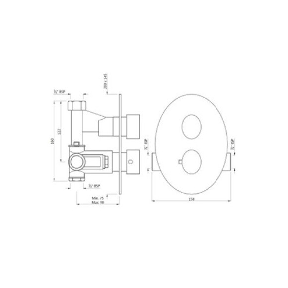 Kavalier Concealed Shower Mixer