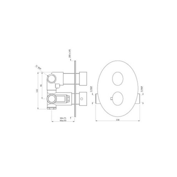 Kavalier Concealed Bath & Shower Mixer