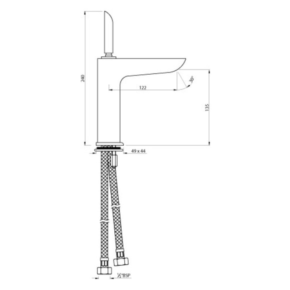 Joystick Extended Basin Mixer