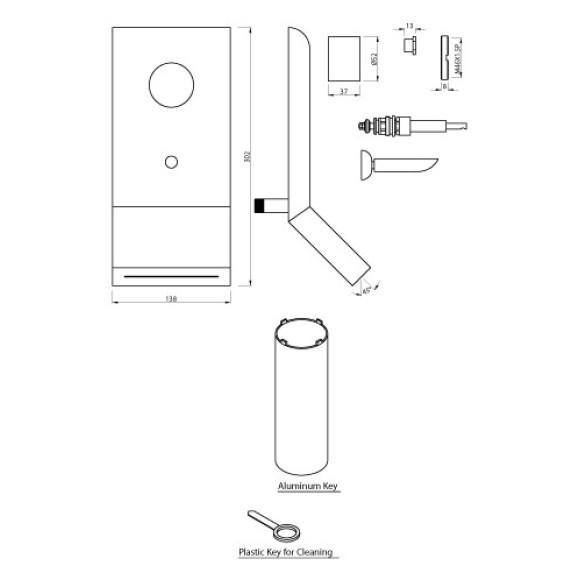 Exposed Part Kit of Joystick Concealed Divertor Consisting of built-in Bath Filler