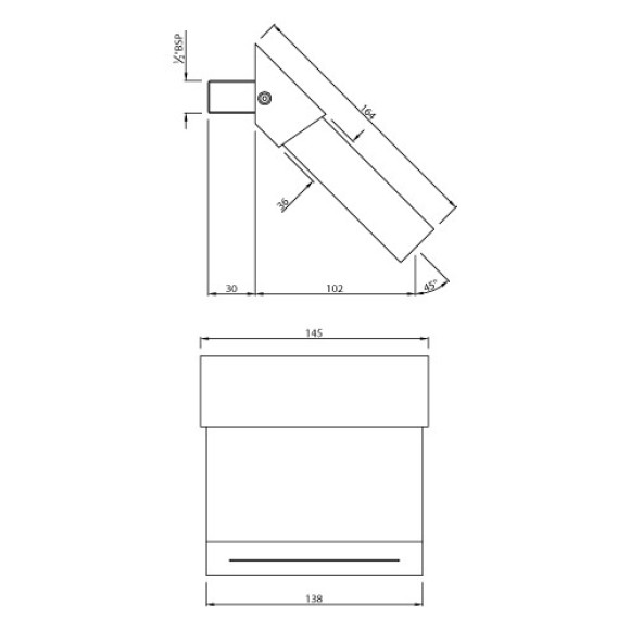 Lexa Cascade Flow Overhead Shower