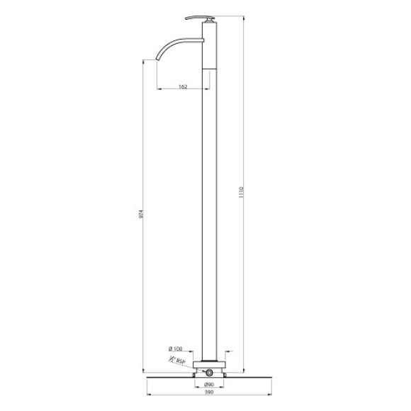 Floor Mounted Single Lever Basin Mixer