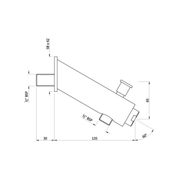 Kavalier Bath Tub Spout