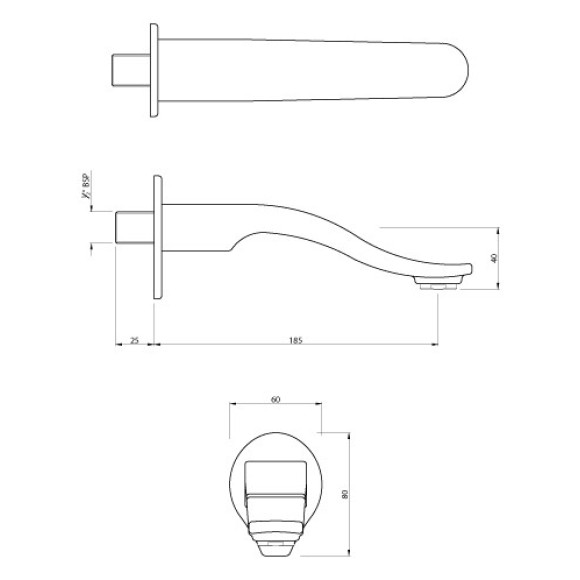 Tiaara Bath Tub Spout
