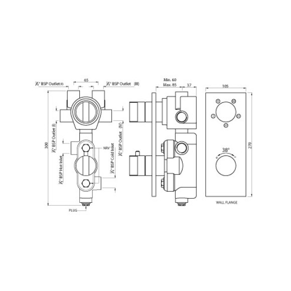 Thermatik-R concealed thermostat