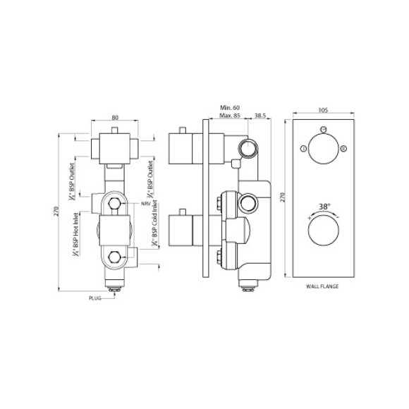 Thermatik-S Concealed Thermostat