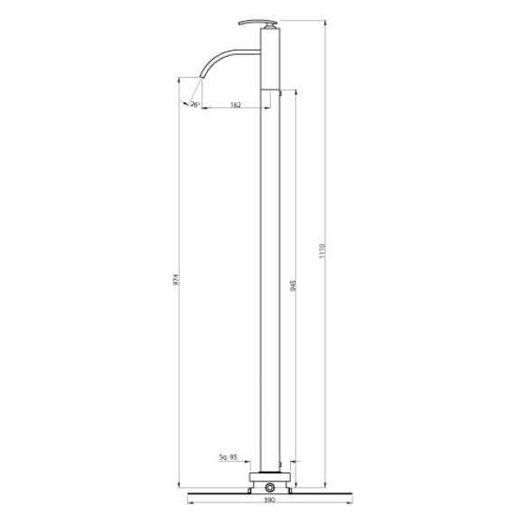 Free-standing Single Lever Basin Mixer